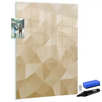 Magnetisk whiteboard med motiv af abstrakt trekant