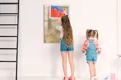 Magnetisk whiteboard med motiv af abstrakt trekant