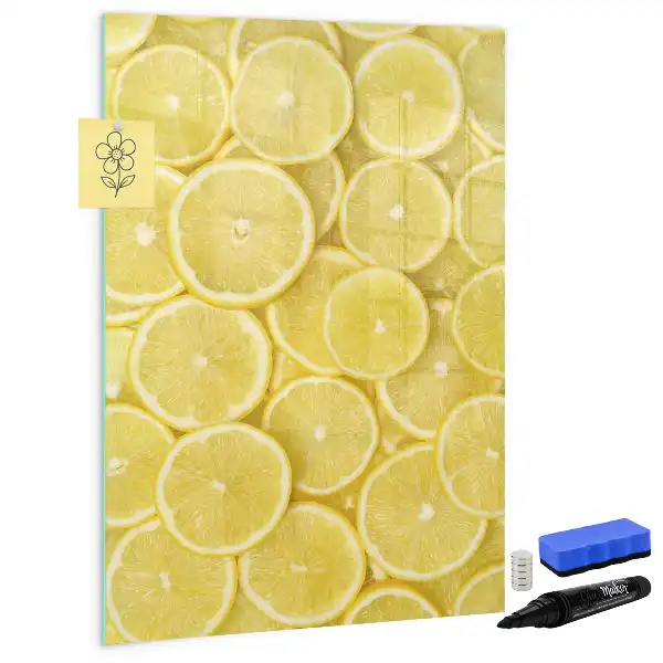 Tørreslette magnetisk board Citronskiver