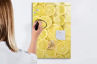 Tørreslette magnetisk board Citronskiver