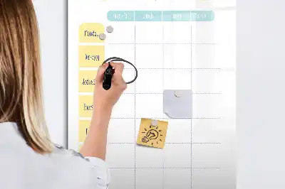 Magnetisk madplan tørreslette tavle til ugentlig madplan