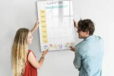 Magnetisk madplan tørreslette tavle til ugentlig madplan