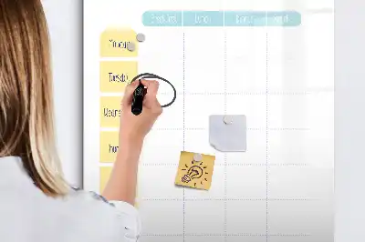 Magnetisk madplan tørreslette tavle til ugentlig madplan