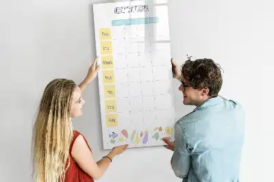 Magnetisk madplan tørreslette tavle til ugentlig madplan