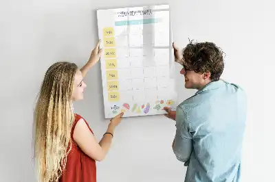 Magnetisk madplan tørreslette tavle til ugentlig madplan
