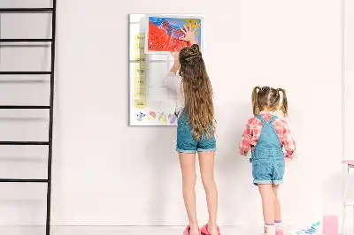 Magnetisk madplan tørreslette tavle til ugentlig madplan