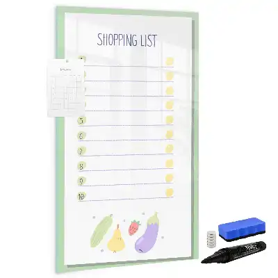 Magnetisk tørresletteboard til indkøbsliste