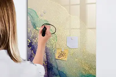 Tørreslette magnetisk board Farverig marmor