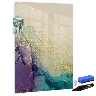 Tørreslette magnetisk board Farverig marmor