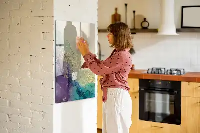 Tørreslette magnetisk board Farverig marmor