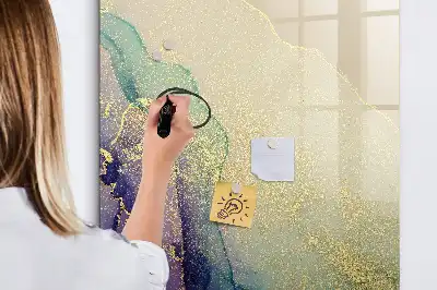 Tørreslette magnetisk board Farverig marmor