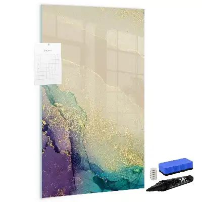 Tørreslette magnetisk board Farverig marmor