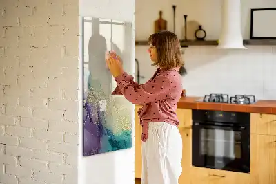 Tørreslette magnetisk board Farverig marmor