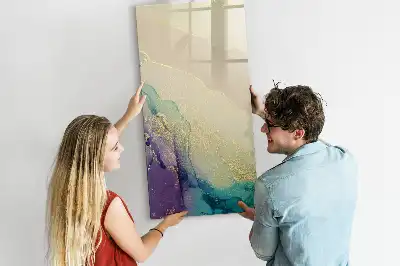 Tørreslette magnetisk board Farverig marmor