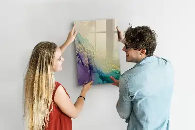 Tørreslette magnetisk board Farverig marmor