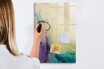 Tørreslette magnetisk board Farverig marmor