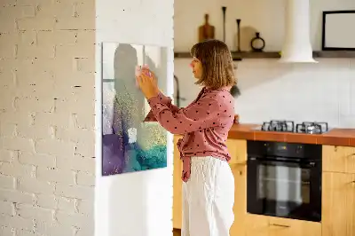 Tørreslette magnetisk board Farverig marmor