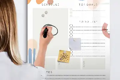 Magnetisk dagsplanner tørresletteboard