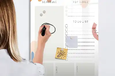 Magnetisk dagsplanner tørresletteboard