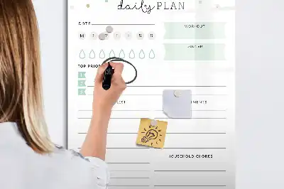 Magnetisk planlægningstavle tørreslettelig model til daglig planlægning