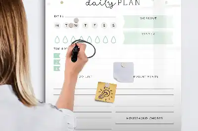 Magnetisk planlægningstavle tørreslettelig model til daglig planlægning