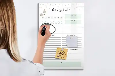 Magnetisk planlægningstavle tørreslettelig model til daglig planlægning