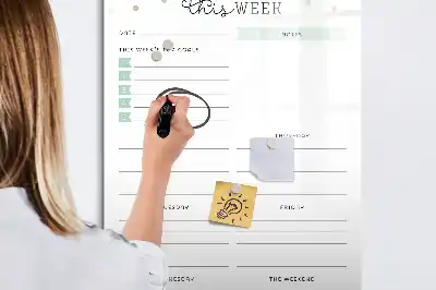 Magnetisk tørresletteboard til ugentlig planlægning