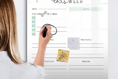 Magnetisk tørresletteboard til ugentlig planlægning