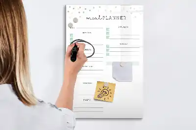Magnetisk kostplanlægger tørreslette tavle
