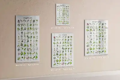 Magnetisk whiteboard med motiv af grønne grøntsager