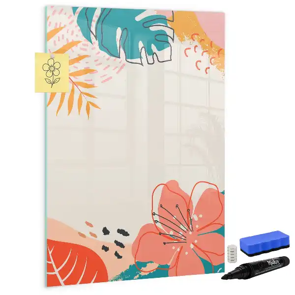 Magnetisk opslagstavle Tørreslette motiv med sommerblomster