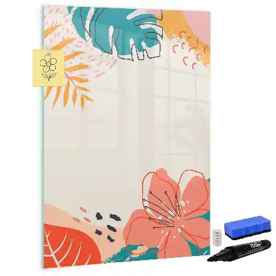 Magnetisk opslagstavle Tørreslette motiv med sommerblomster