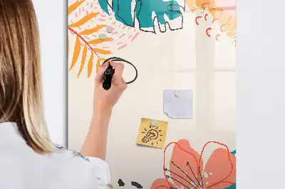Magnetisk opslagstavle Tørreslette motiv med sommerblomster