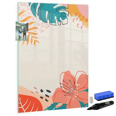 Magnetisk opslagstavle Tørreslette motiv med sommerblomster