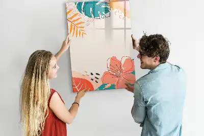 Magnetisk opslagstavle Tørreslette motiv med sommerblomster