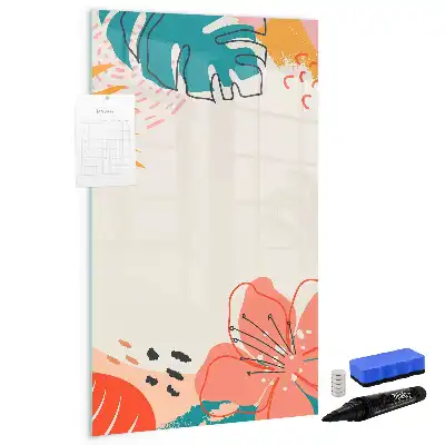 Magnetisk opslagstavle Tørreslette motiv med sommerblomster