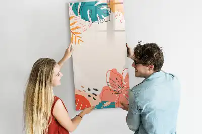 Magnetisk opslagstavle Tørreslette motiv med sommerblomster