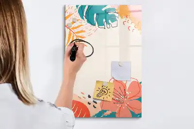 Magnetisk opslagstavle Tørreslette motiv med sommerblomster