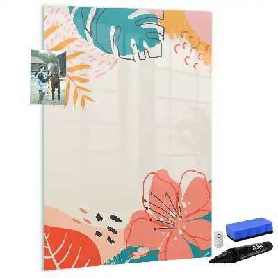 Magnetisk opslagstavle Tørreslette motiv med sommerblomster
