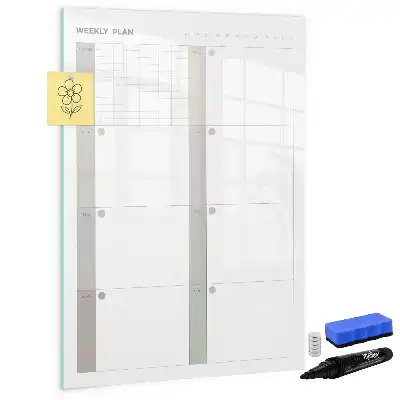 Magnetisk ugeplan tørreslette tavle