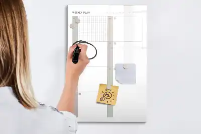Magnetisk ugeplan tørreslette tavle