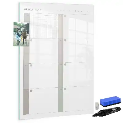Magnetisk ugeplan tørreslette tavle