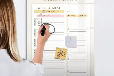 Magnetisk tørresletteboard Ugemenu