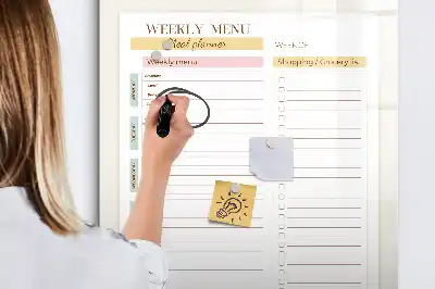Magnetisk tørresletteboard Ugemenu