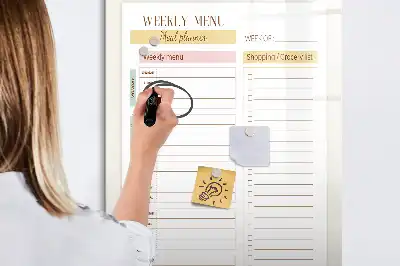 Magnetisk tørresletteboard Ugemenu