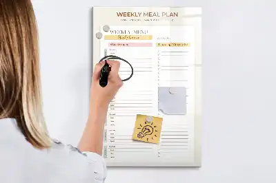 Magnetisk tørresletteboard Ugemenu