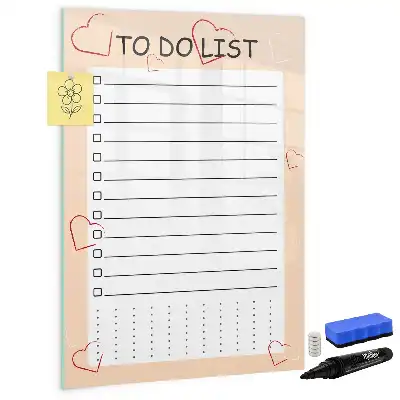 Magnetisk whiteboard til huskeliste tørresletbar tavle