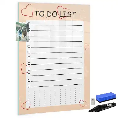 Magnetisk whiteboard til huskeliste tørresletbar tavle