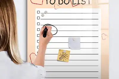Magnetisk whiteboard til huskeliste tørresletbar tavle