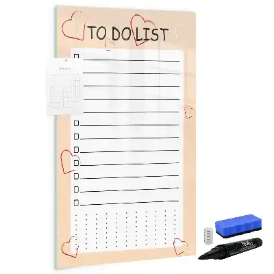 Magnetisk whiteboard til huskeliste tørresletbar tavle